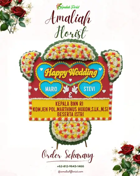 Papan Bunga Pernikahan Panimbo